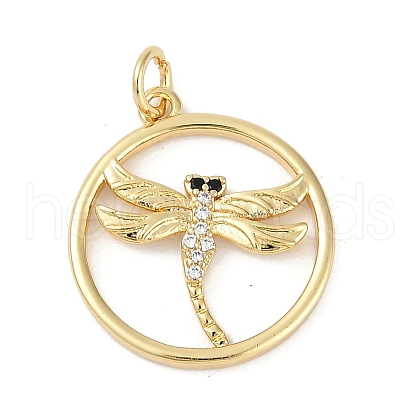 Rack Plating Brass Micro Pave Cubic Zirconia Pendants KK-H509-10G-01-1