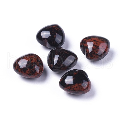 Mother's Day Gifts Natural Mahogany Obsidian Heart Love Stone G-F659-B24-1