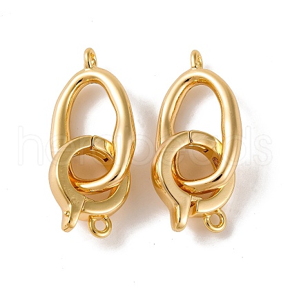 Brass Fold Over Clasps KK-U016-11G-1