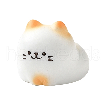 Listening Cat Resin Sculpture Display Decorations DJEW-V001-01C-1