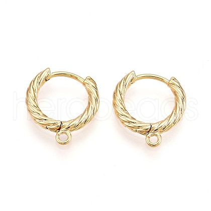 Brass Hoop Earring Finding KK-N261-32G-1