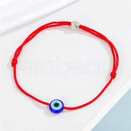 Adjustable Evil Eye Fibre Cord Bracelets for Men Women LI8599-1-1