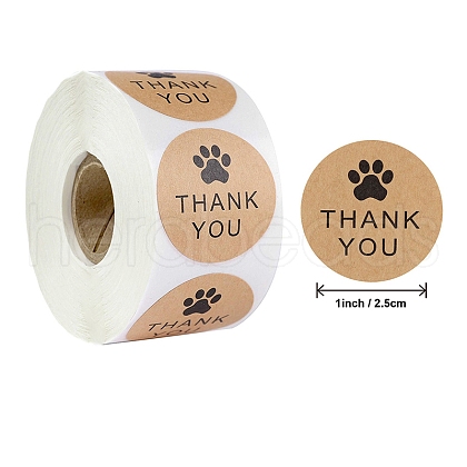 Paper Round Shape with Thank You Stickers PW-WG16611-01-1