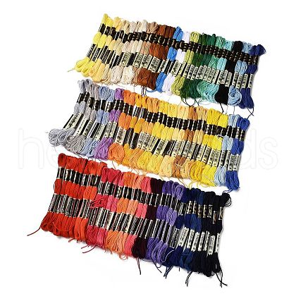 100 Skeins 50 Colors 6-Ply Polyester Embroidery Floss OCOR-K006-B03-1