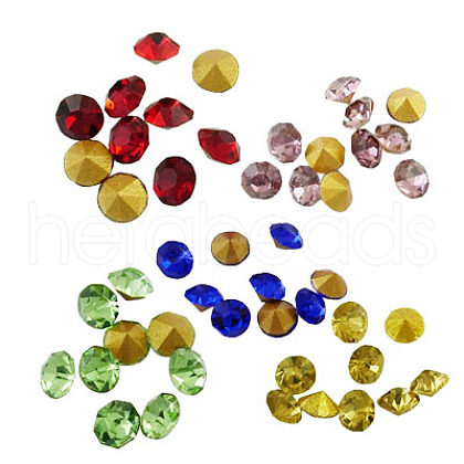 Glass Pointed Back Rhinestone X1-RGLA-CR2mm-1