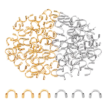 Unicraftale 120Pcs 2 Colors 304 Stainless Steel Wire Guardian and Protectors STAS-UN0057-93-1