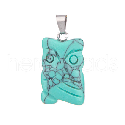 Synthetic Turquoise Pendants PW-WGE4606-07-1