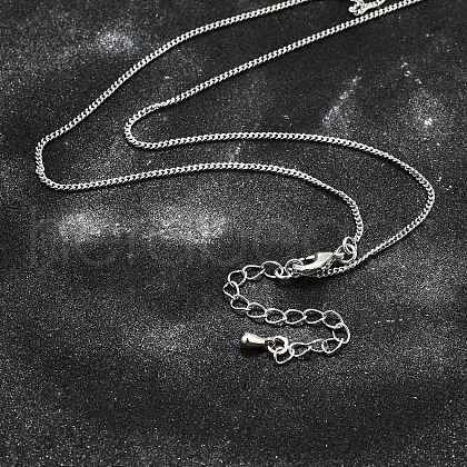 Long-Lasting Plated Brass Curb Chain Necklaces NJEW-K112-07P-NF-1