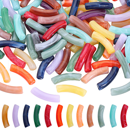 SOFPLATE 100Pcs Imitation Gemstone Acrylic Beads OACR-SP0001-05E-1