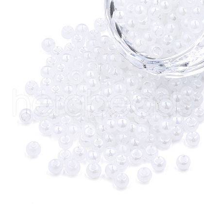 6/0 Imitation Jade Glass Seed Beads SEED-N004-006-01-1