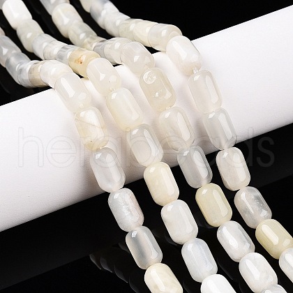 Natural White Moonstone Beads Strands G-G980-27-1