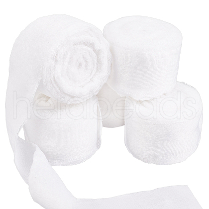DELORIGIN 5 Rolls 5M Satin Frayed Ribbon SRIB-DR0001-01B-1