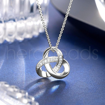 Geometric Circular Ring Alloy Crystal Rhinestone Flower Pendant Necklaces for Women FS-WG651E3-02-1