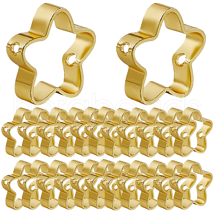 SOFPLATE 100Pcs Rack Plating Brass Bead Frames KK-SP0002-26G-1
