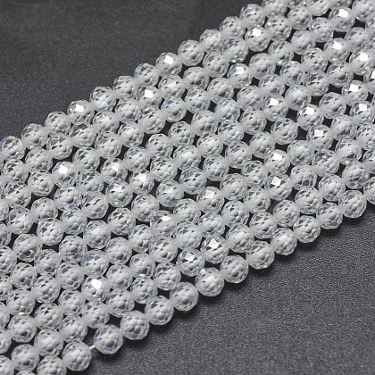 Cubic Zirconia Beads Strands G-G792-47-01C-1