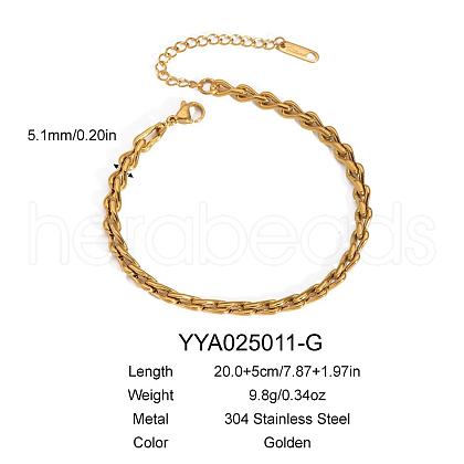 Stainless Steel Chain Anklets for Unisex BL6999-4-1