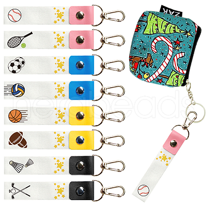 PU Leather & Cotton Name Marker Keychain AJEW-WH0514-003-1