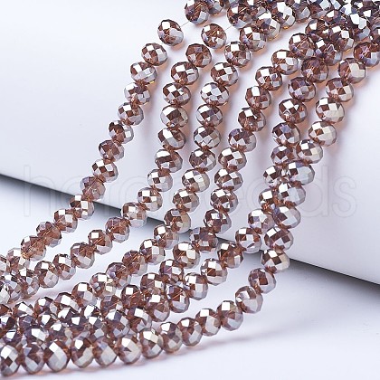 Electroplate Glass Beads Strands EGLA-A034-T3mm-C12-1