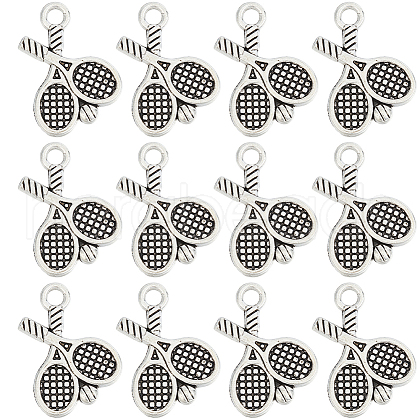 SUNNYCLUE 100Pcs Tibetan Style Zinc Alloy Pendants FIND-SC0007-46-1