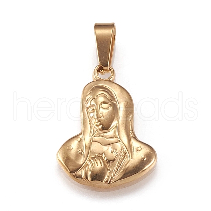 201 Stainless Steel Pendants STAS-N096-09G-1