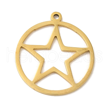 PVD Vacuum Plating 201 Stainless Steel Pendants STAS-E217-35G-1