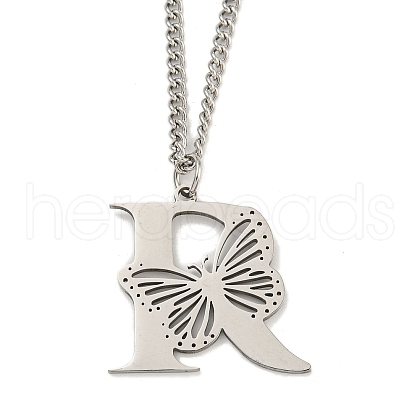 201 Stainless Steel Necklaces NJEW-Q336-01R-P-1