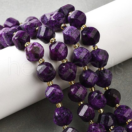 Natural Sesame Jasper Dyed Beads Strands G-U023-A01-03-1