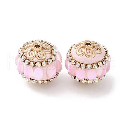 Handmade Resin Indonesia Round Beads IPDL-P005-20KCG-01-1
