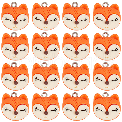SUNNYCLUE 30Pcs Opaque Resin Pendants RESI-SC0003-35-1