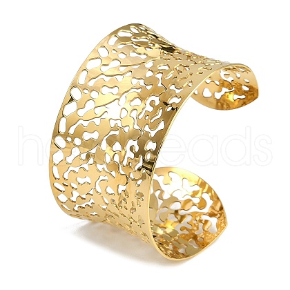 304 Stainless Steel Cuff Bangles for Women BJEW-Z077-01G-1