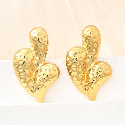 304 Stainless Steel Stud Earrings EJEW-P312-04A-G-1