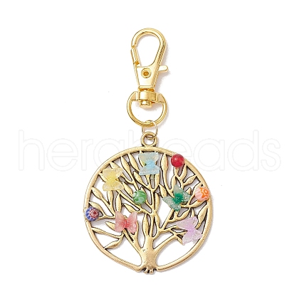 Tree of Life Alloy Pendant Decorations HJEW-JM01934-1