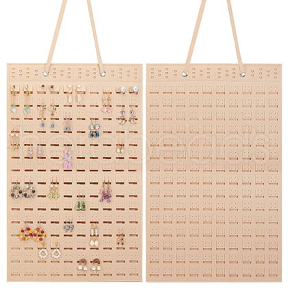Wool Felt Jewelry Earring Organizer Hanging Bags AJEW-WH0419-44B-1