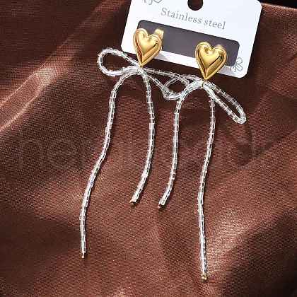 304 Stainless Steel Stud Earrings EJEW-S253-10A-G-1