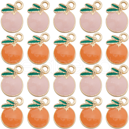 SUNNYCLUE 40Pcs 2 Colors Alloy Enamel Pendants ENAM-SC0005-30-1