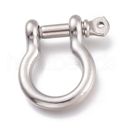 Tarnish Resistant 304 Stainless Steel D-Ring Anchor Shackle Clasps STAS-Z017-15P-1