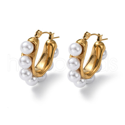 304 Stainless Steel Hoop Earrings EJEW-Z037-01G-1