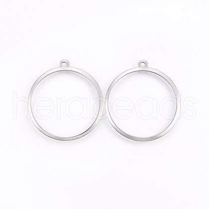 Tarnish Resistant 201 Stainless Steel Pendants STAS-E438-31P-1