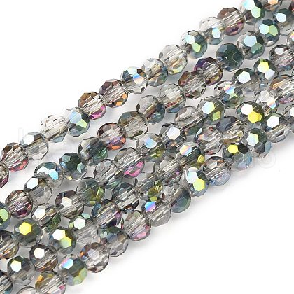 Electroplate Glass Beads Strands EGLA-D021-15-1