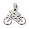 201 Stainless Steel Pendants STAS-Q342-12P-1