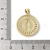 Brass Micro Pave Clear Cubic Zirconia Pendants KK-K385-025G-3