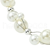 Acrylic & ABS Plastic Imitation Pearl Beaded Bracelets for Women BJEW-JB11477-3