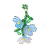 Acrylic Flower Pendants PALLOY-TA00252-2