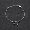12 Constellations Alloy Rhinestone Link Bracelets WG43B2B-18-1