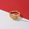 Brass Pave Cubic Zirconia Finger Rings for Women LX2231-3-2