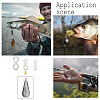 SUPERFINDINGS 240Pcs 3 Style Stainless Steel Fishing Swivel Tackle Accessories STAS-FH0001-57P-4