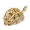 Brass Micro Pave Cubic Zirconia Pendants KK-U076-07G-2