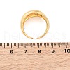 Brass Micro Pave Clear Cubic Zirconia Cuff Rings for Women RJEW-U047-04G-5