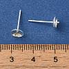 Brass Studs Earrings Finding KK-K383-01D-S-3