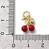 Brass Enamel Charms ZIRC-I070-131G-3